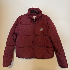 Vans Maroon Puffer Jacket